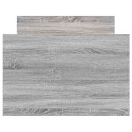 vidaXL Cadru de pat cu tăblie la cap/picioare, gri sonoma, 90x200 cm