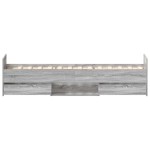 vidaXL Cadru de pat cu tăblie la cap/picioare, gri sonoma, 90x190 cm vidaXL Cadru de pat cu tăblie la cap/picioare, gri sonoma, 90x190 cm