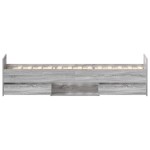 vidaXL Cadru de pat cu tăblie la cap/picioare, gri sonoma, 75x190 cm vidaXL Cadru de pat cu tăblie la cap/picioare, gri sonoma, 75x190 cm
