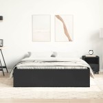 vidaXL Cadru de pat King Size, negru, 150x200 cm vidaXL Cadru de pat King Size, negru, 150x200 cm