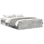 vidaXL Cadru de pat king size, gri beton, 150x200 cm vidaXL Cadru de pat king size, gri beton, 150x200 cm