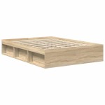 vidaXL Cadru de pat dublu, stejar sonoma, 135x190 cm vidaXL Cadru de pat dublu, stejar sonoma, 135x190 cm