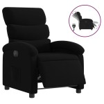vidaXL Fotoliu rabatabil electric, negru, material textil