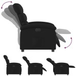 vidaXL Fotoliu rabatabil electric, negru, material textil
