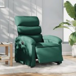 vidaXL Fotoliu rabatabil electric, verde închis, material textil vidaXL Fotoliu rabatabil electric, verde închis, material textil