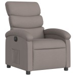 vidaXL Fotoliu rabatabil electric, gri taupe, material textil