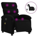 vidaXL Fotoliu electric de masaj rabatabil, negru, textil vidaXL Fotoliu electric de masaj rabatabil, negru, textil