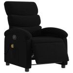 vidaXL Fotoliu electric de masaj rabatabil, negru, textil vidaXL Fotoliu electric de masaj rabatabil, negru, textil
