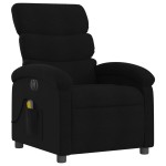 vidaXL Fotoliu electric de masaj rabatabil, negru, textil vidaXL Fotoliu electric de masaj rabatabil, negru, textil