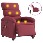 vidaXL Fotoliu electric de masaj rabatabil, roșu vin, textil vidaXL Fotoliu electric de masaj rabatabil, roșu vin, textil