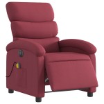 vidaXL Fotoliu electric de masaj rabatabil, roșu vin, textil vidaXL Fotoliu electric de masaj rabatabil, roșu vin, textil