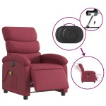 vidaXL Fotoliu electric de masaj rabatabil, roșu vin, textil vidaXL Fotoliu electric de masaj rabatabil, roșu vin, textil