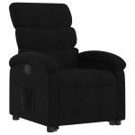 vidaXL Fotoliu rabatabil cu ridicare pe verticală, negru, textil