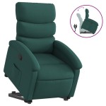 vidaXL Fotoliu rabatabil ridicare pe verticală, verde închis, textil vidaXL Fotoliu rabatabil ridicare pe verticală, verde închis, textil