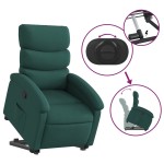 vidaXL Fotoliu rabatabil ridicare pe verticală, verde închis, textil vidaXL Fotoliu rabatabil ridicare pe verticală, verde închis, textil