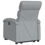 vidaXL Fotoliu electric rabatabil cu ridicare, gri deschis, textil