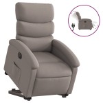 vidaXL Fotoliu electric rabatabil cu ridicare, gri taupe, textil