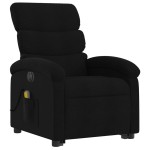 vidaXL Fotoliu electric de masaj rabatabil cu ridicare, negru, textil