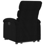 vidaXL Fotoliu electric de masaj rabatabil cu ridicare, negru, textil