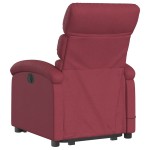 vidaXL Fotoliu de masaj electric rabatabil cu ridicare roșu vin textil vidaXL Fotoliu de masaj electric rabatabil cu ridicare roșu vin textil