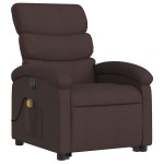 vidaXL Fotoliu electric masaj rabatabil cu ridicare maro închis textil vidaXL Fotoliu electric masaj rabatabil cu ridicare maro închis textil