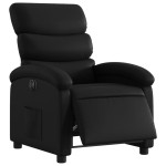 vidaXL Fotoliu rabatabil electric, negru, piele ecologică