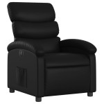 vidaXL Fotoliu rabatabil electric, negru, piele ecologică