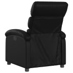 vidaXL Fotoliu rabatabil electric, negru, piele ecologică