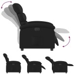 vidaXL Fotoliu rabatabil electric, negru, piele ecologică