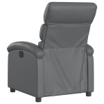 vidaXL Fotoliu rabatabil electric, gri, piele ecologică