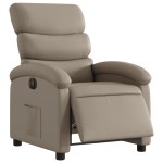 vidaXL Fotoliu rabatabil electric, cappuccino, piele ecologică