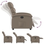 vidaXL Fotoliu rabatabil electric, cappuccino, piele ecologică