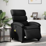 vidaXL Fotoliu electric de masaj rabatabil, negru, piele ecologică vidaXL Fotoliu electric de masaj rabatabil, negru, piele ecologică