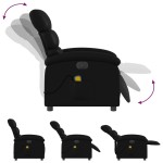 vidaXL Fotoliu electric de masaj rabatabil, negru, piele ecologică vidaXL Fotoliu electric de masaj rabatabil, negru, piele ecologică