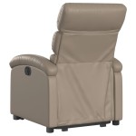 vidaXL Fotoliu rabatabil electric cu ridicare, cappuccino