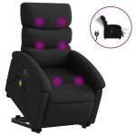 vidaXL Fotoliu electric masaj rabatabil cu ridicare, negru