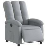 vidaXL Fotoliu rabatabil electric, gri deschis, textil