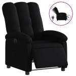 vidaXL Fotoliu rabatabil electric, negru, material textil