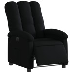 vidaXL Fotoliu rabatabil electric, negru, material textil