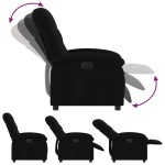 vidaXL Fotoliu rabatabil electric, negru, material textil