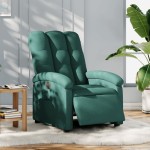 vidaXL Fotoliu rabatabil electric, verde închis, material textil vidaXL Fotoliu rabatabil electric, verde închis, material textil