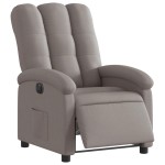 vidaXL Fotoliu rabatabil electric, gri taupe, material textil