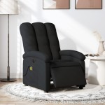vidaXL Fotoliu electric de masaj rabatabil, negru, textil vidaXL Fotoliu electric de masaj rabatabil, negru, textil