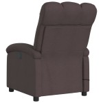 vidaXL Fotoliu electric de masaj rabatabil, maro închis, textil