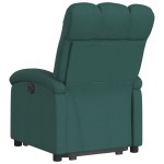 vidaXL Fotoliu rabatabil ridicare pe verticală, verde închis, textil vidaXL Fotoliu rabatabil ridicare pe verticală, verde închis, textil