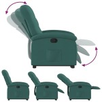 vidaXL Fotoliu rabatabil ridicare pe verticală, verde închis, textil vidaXL Fotoliu rabatabil ridicare pe verticală, verde închis, textil