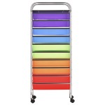 vidaXL Cărucior depozitare mobil cu 15 sertare XXL multicolor plastic vidaXL Cărucior depozitare mobil cu 15 sertare XXL multicolor plastic