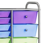 vidaXL Cărucior depozitare mobil cu 15 sertare XXL multicolor plastic vidaXL Cărucior depozitare mobil cu 15 sertare XXL multicolor plastic