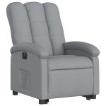 vidaXL Fotoliu electric rabatabil cu ridicare, gri deschis, textil