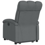 vidaXL Fotoliu electric rabatabil cu ridicare, gri închis, textil